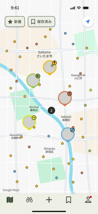 Map home reconstructed in Figma