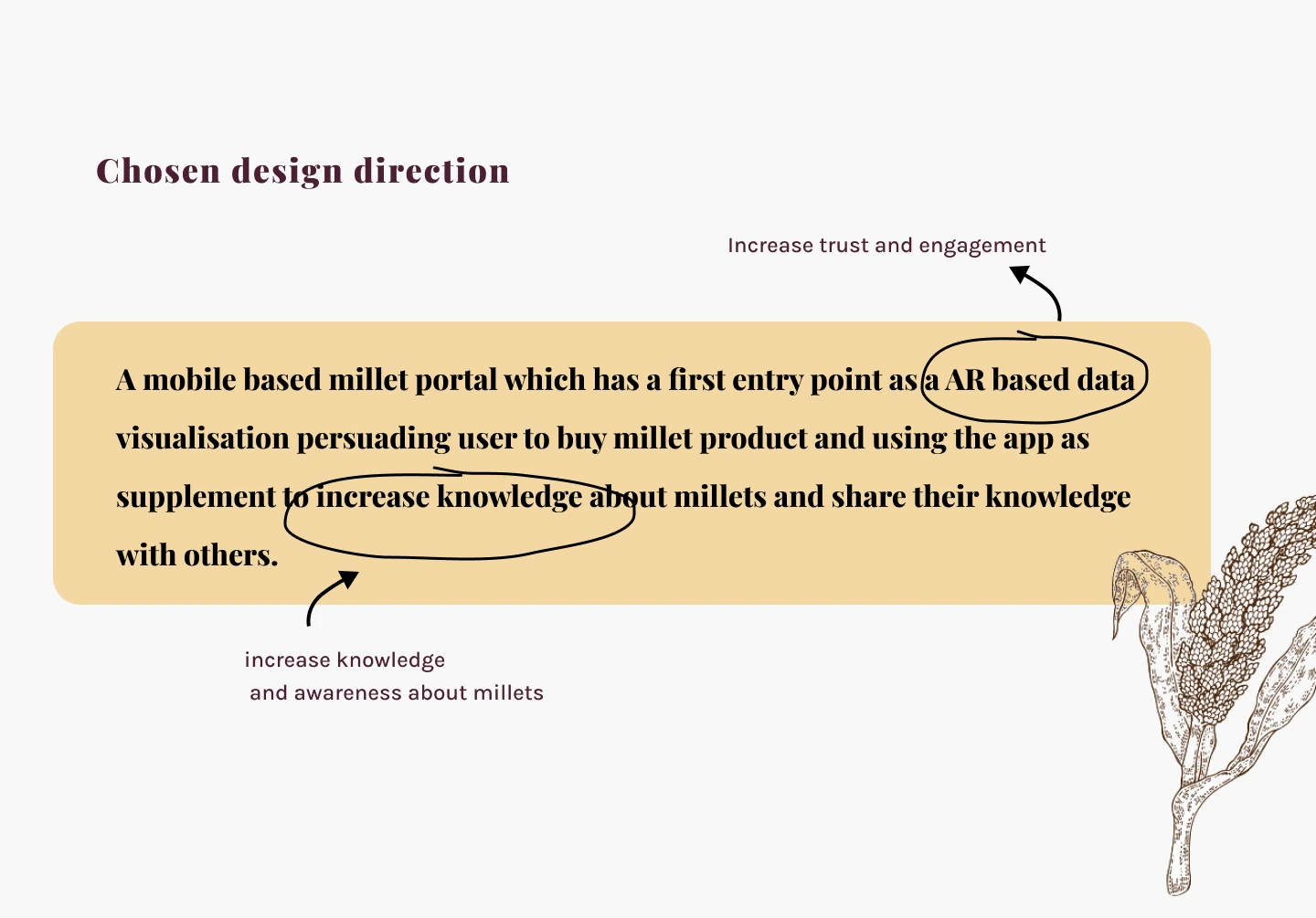 Chosen direction, original project artifact
