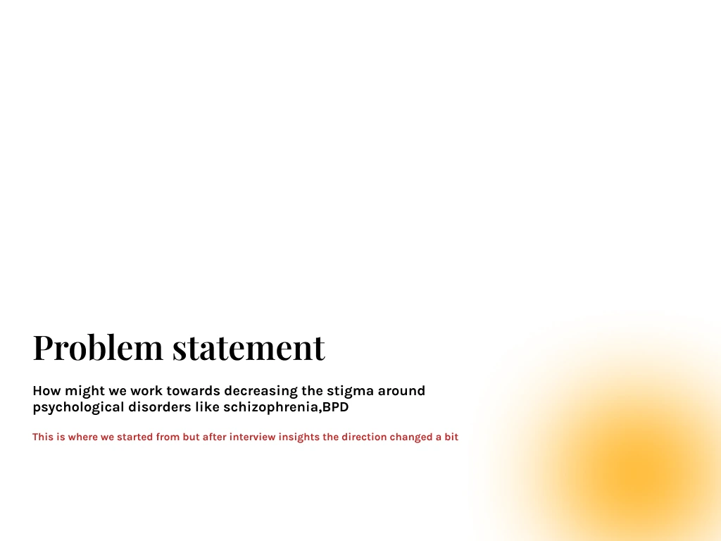 The initial problem statement