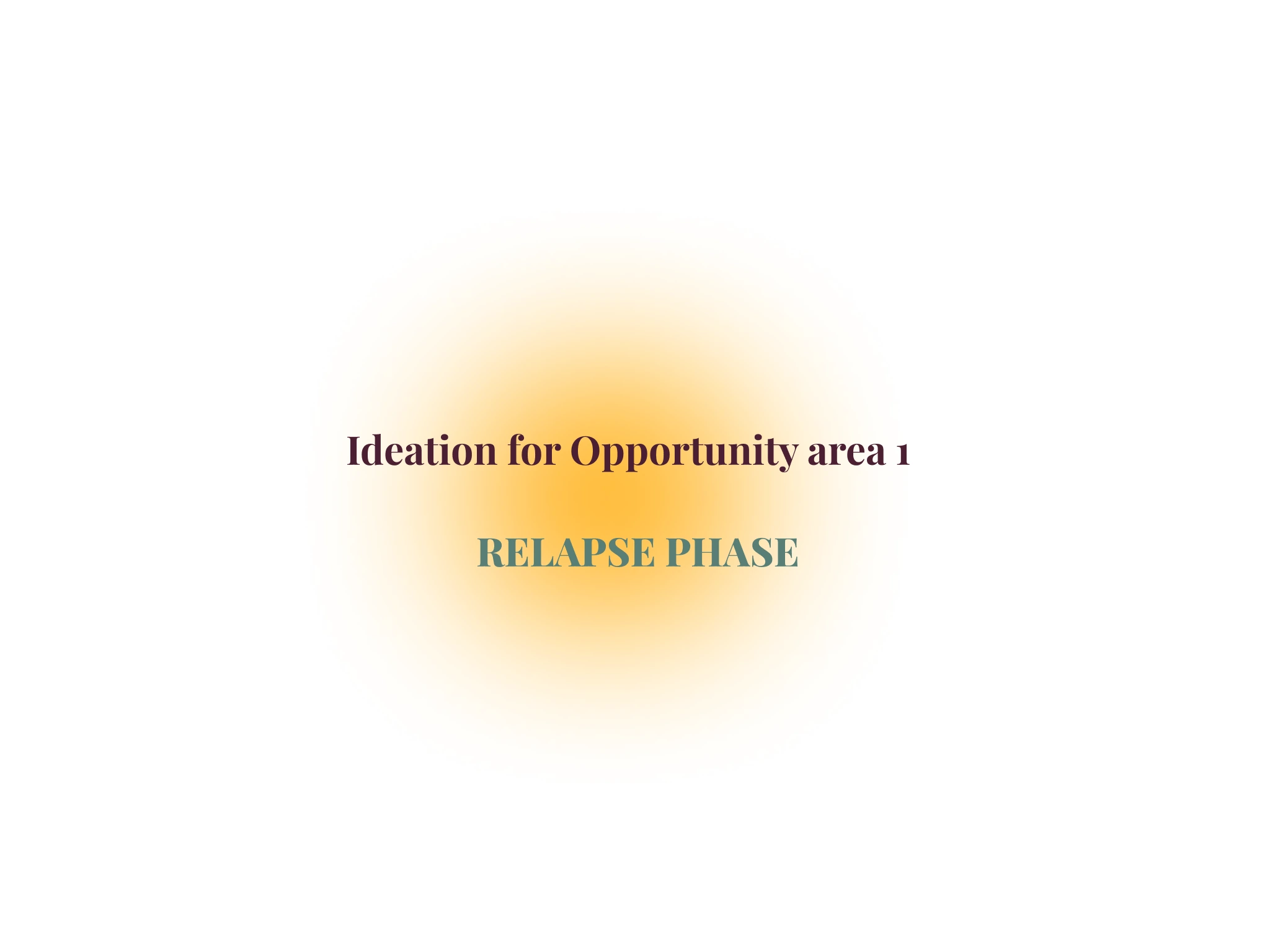 Opportunity area 1: the relapse phase