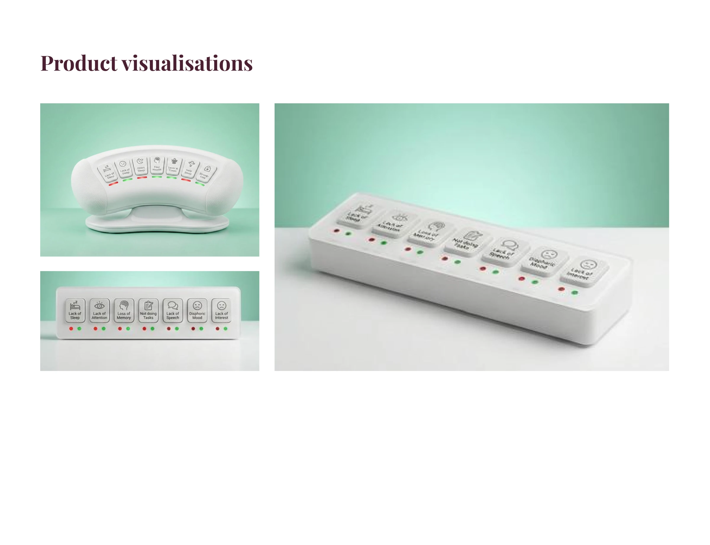 Tracker form and product visualisations