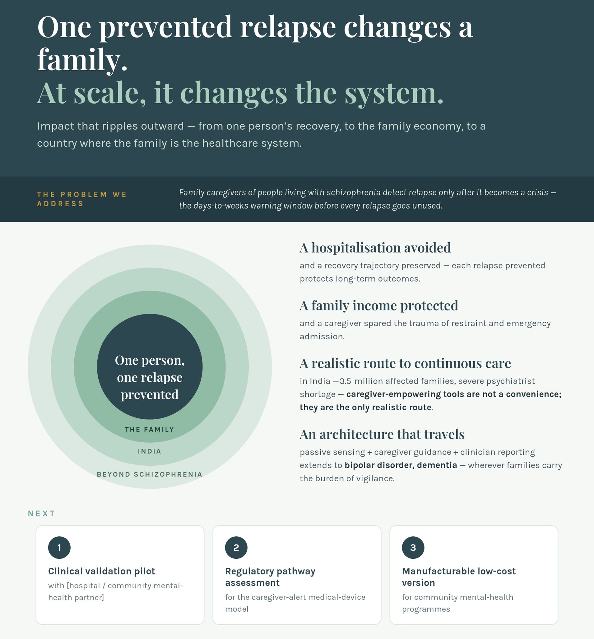 The original impact vision and proposed next steps