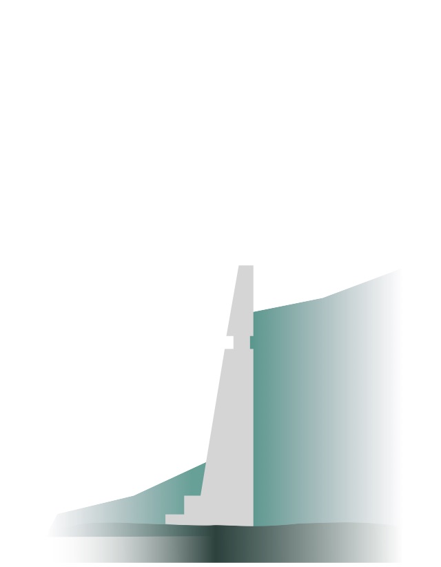Profile of the Farakka Barrage drawn to relative scale.