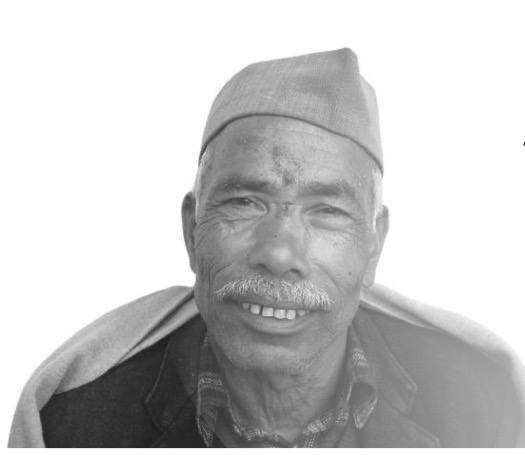 Portrait of Parshram Bhatt, a resident of Old Tehri.